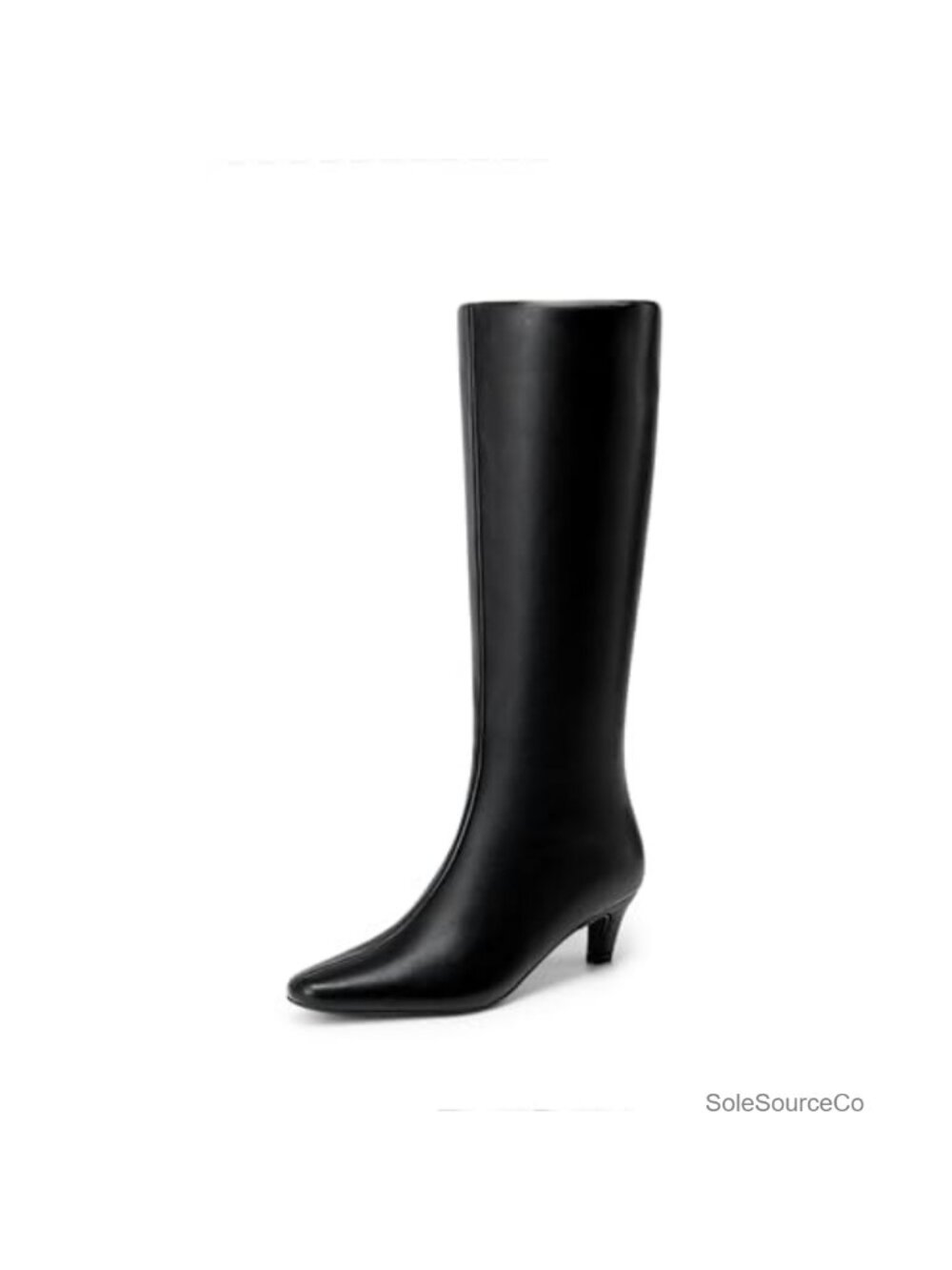 DREAM PAIRS Women's Knee High Boots 2 Inch Kitten Heel Faux Leather